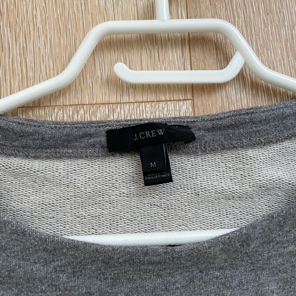 JCREW M ribbon sleeve sweatshirt - Picture 2 of 4